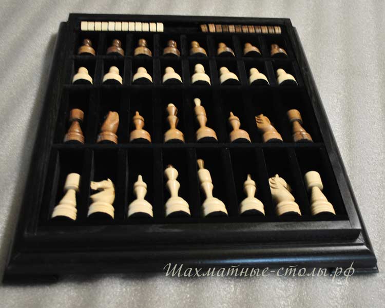 Шахматы-нарды в ларце ручной работы на заказ